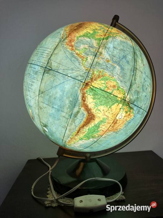 Globus podświetlany lampa z czasów PRLu wielkopolskie Krotoszyn sprzedam