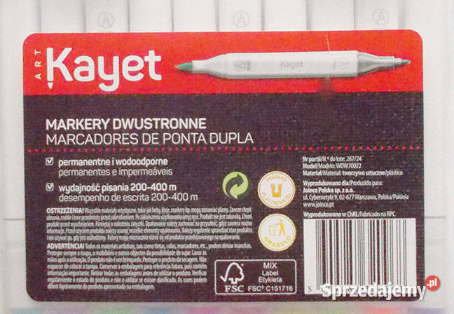 dwustronne markery 60 permanentne markery kayet Szczecin
