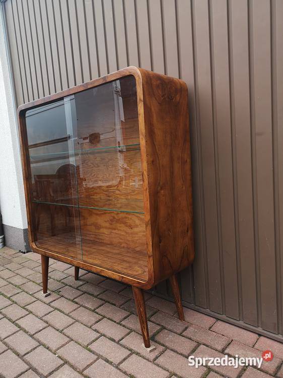 Witryna Biblioteka ARTDECO Orzech Stara Antyk