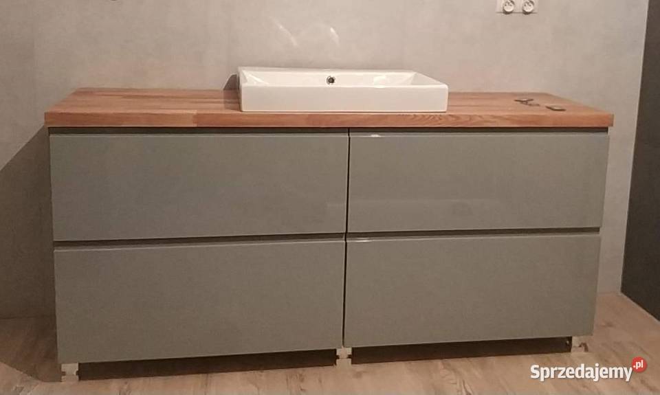 Szafka pod umywalkę lakier szaryblat drewno łódzkie Łódź