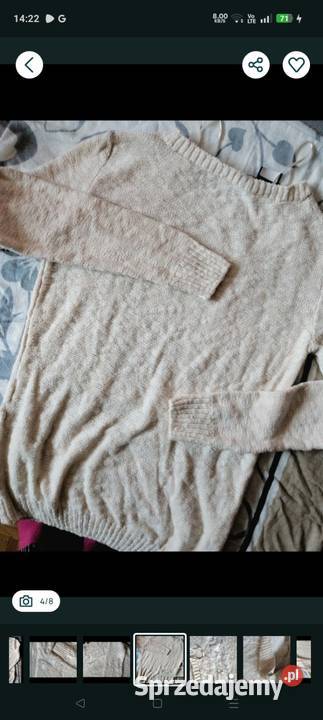 100 BAWEŁNA sweter sweterek Jessica CA Wstawki Leszno