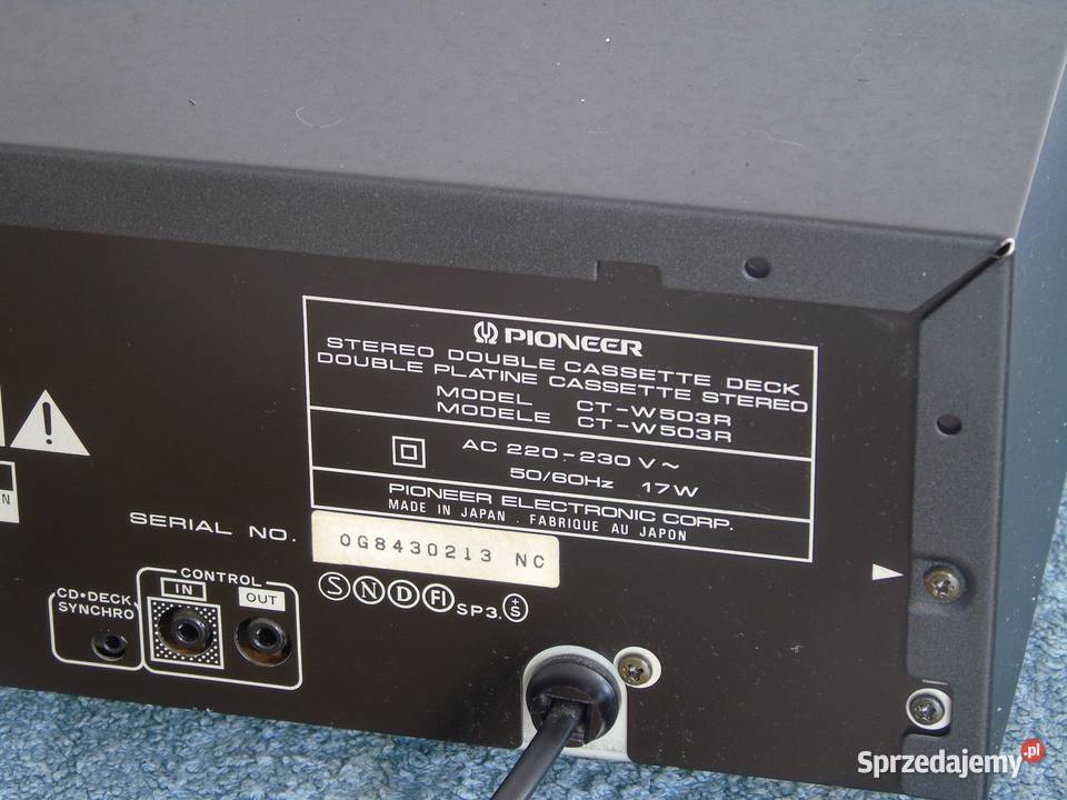 Magnetofon Pioneer CTW503 sprawny WYSYŁKA podkarpackie Jasło