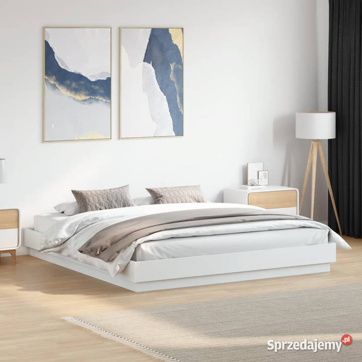 Rama łóżka z oświetleniem LED biała 180x200 Warszawa
