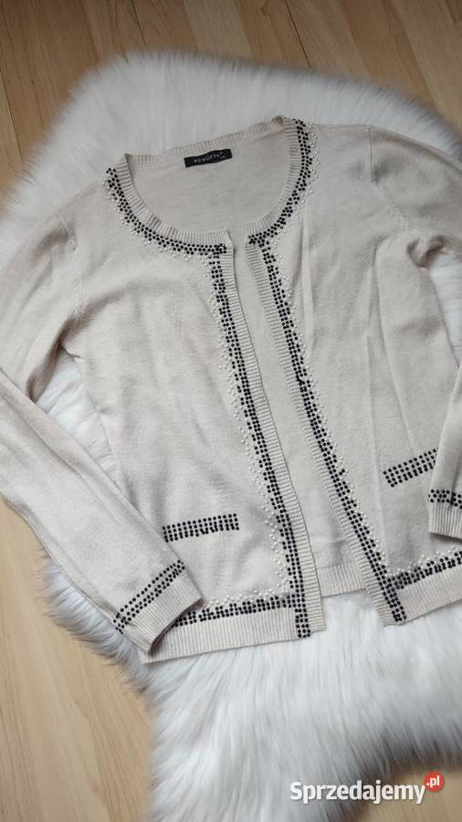 Beżowy sweterek z kaszmirem i wełną LXL Inny materiał sprzedam