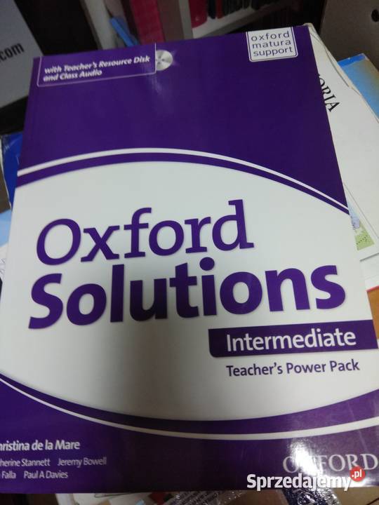 Oxford solutions intermedia teacherbook szkolne mazowieckie sprzedam
