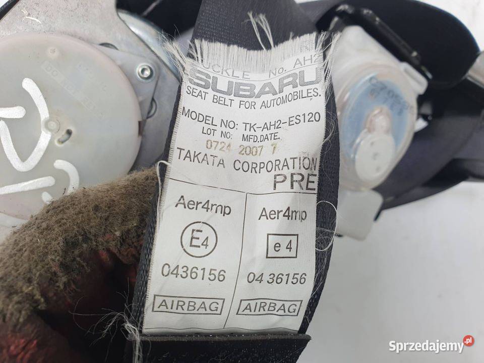 PASY NAPINACZE KOMPLET SUBARU IMPREZA TKAH2ES120 Lipno
