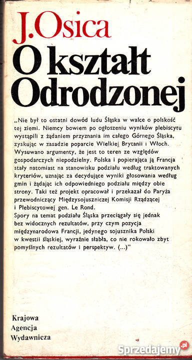 02037 O KSZTAŁT ODRODZONEJ WALKA O GRANICE Książki naukowe i popularnonaukowe Czyrna sprzedam