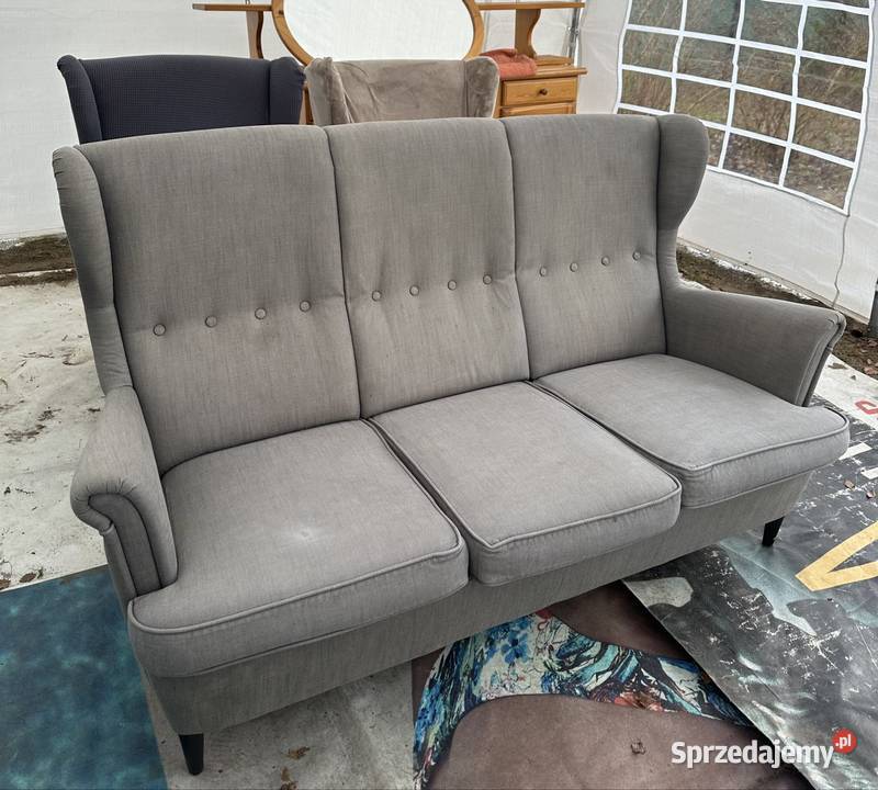 Sofa IKEA STRANDMON 3osobowa ciemnoszara w łódzkie Poddębice