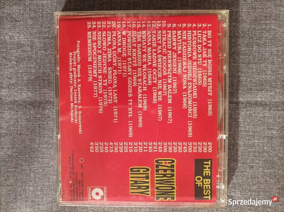3 Czerwone Gitary THE BEST OF 1 x CD warmińsko-mazurskie