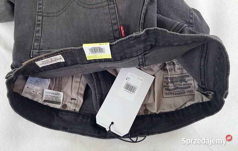 Jeansy Levis Skinny Taper męskie szare nowe oryg Tarnowskie Góry