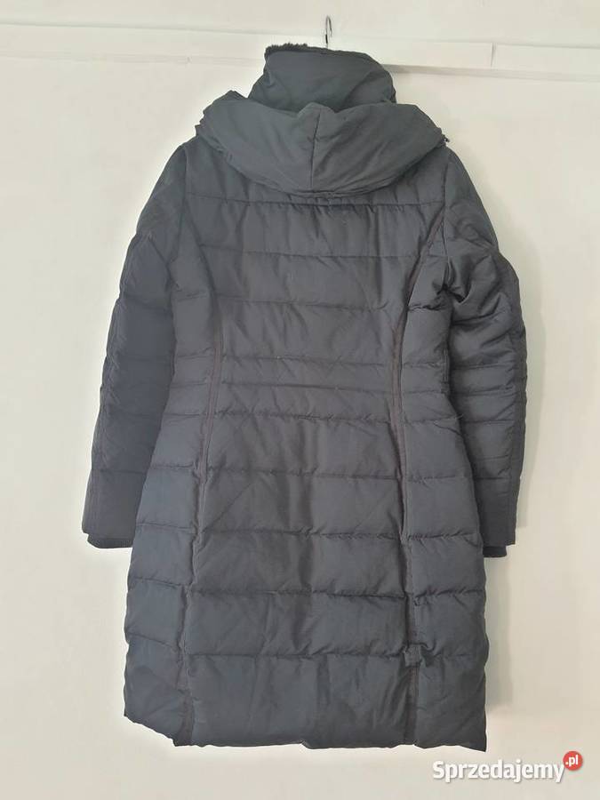 Zara kurtka dłuższa puchowa tailowana czarna M z Zara Piaseczno