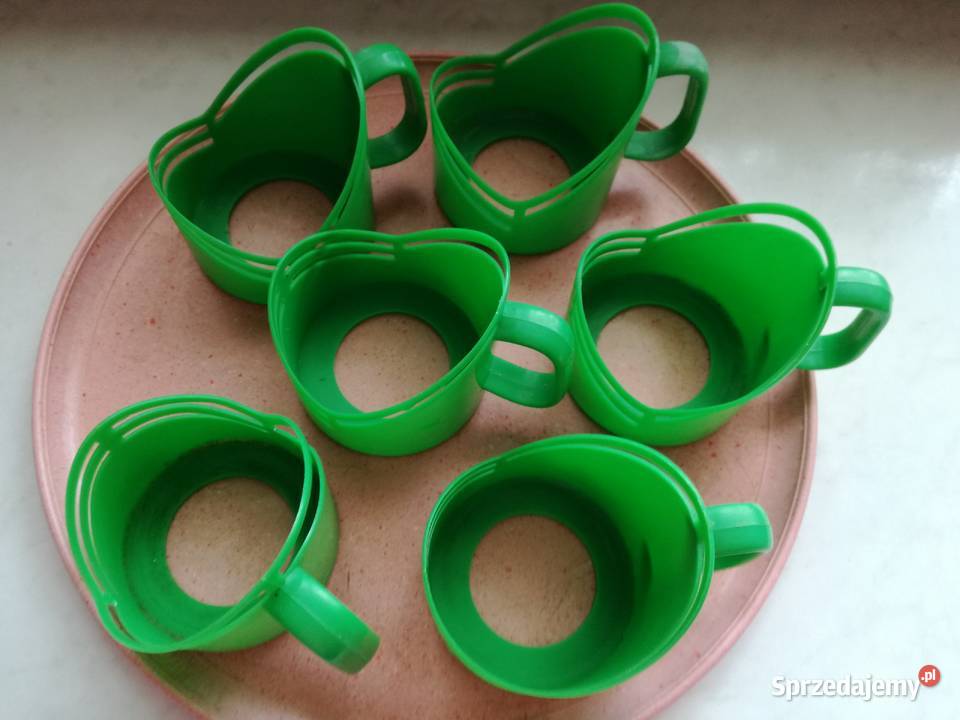 Uchwyty koszyczki do szklanek plastikowekomplet Łódź sprzedam