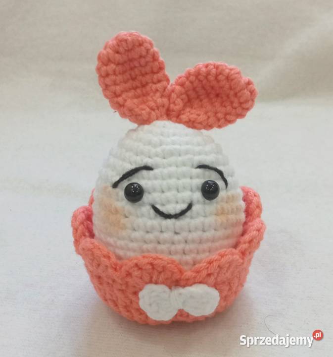 Jajko zajączek wykonane na szydełku Antyki, Sztuka, Kolekcje