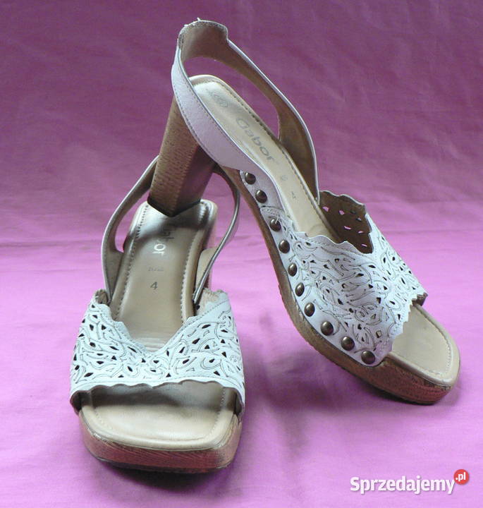 Gaborletnie buty na obcasie skóra nowe37 Łódź