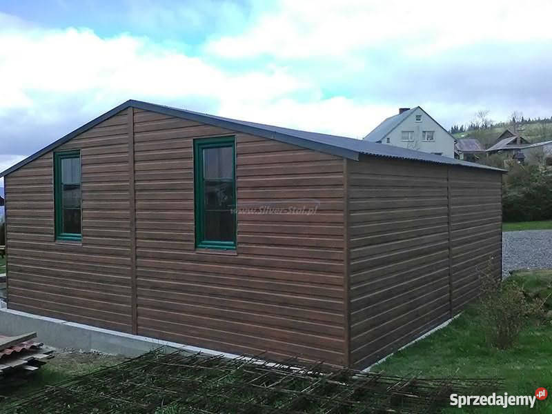 Garaż blaszany PREMIUM 6x6 drewnopodobny blacha Trzebinia