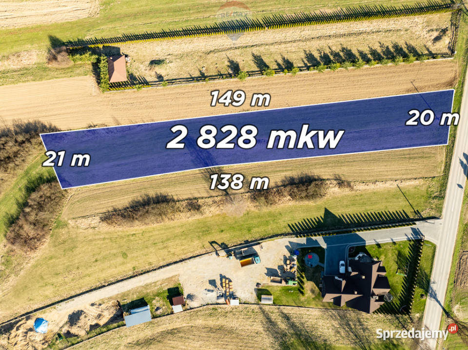 Działka budowlana 28 ar Trybsz Św Elżbiety