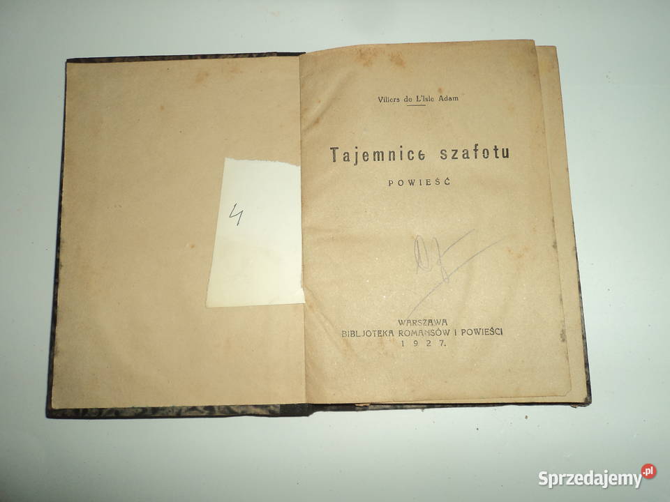 Tajemnice Szafotu 1927r Nowy Sącz sprzedam