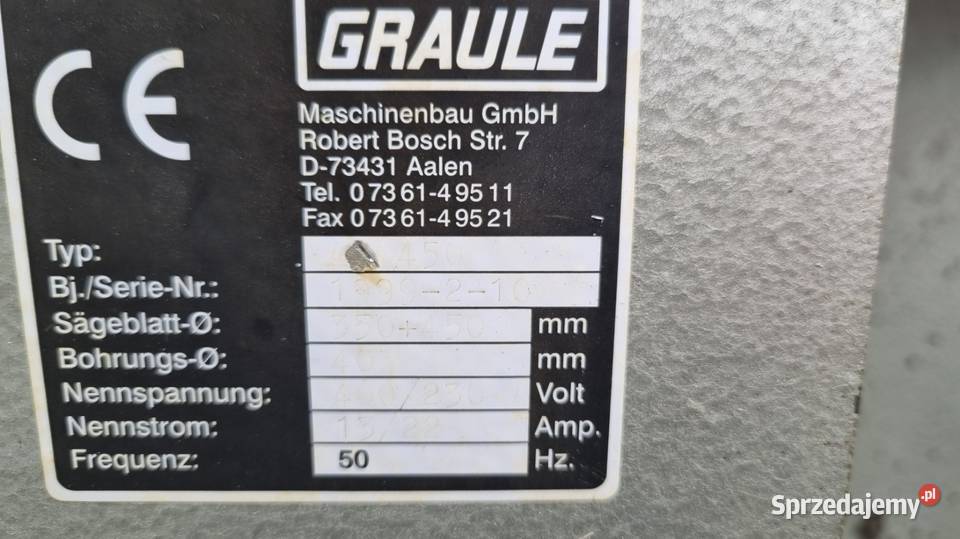 Piła fasadowa GRAULE typ AS 450 sprzedam