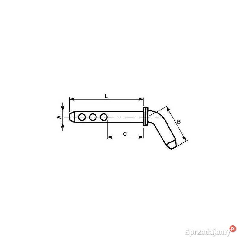 Sworzeń zaczepu 22 x 160mm 09079 Części i osprzęt rolniczy