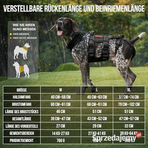 OneTigris Taktyczna uprząż psa XL Zawiercie