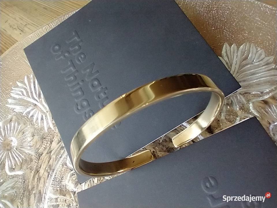 Gładka bransoletka mosiądz metaloplastyka Rękodzieło Rękodzieło Łódź