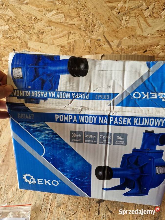 Pompa do wody na pasek klinowy motopompa 2 wielkopolskie Głogowa