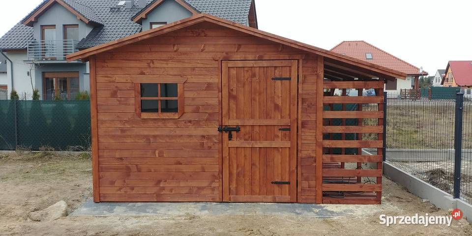 Domek ogrodowy narzędziowy 3x3 z drewutnią 06m Leszno sprzedam