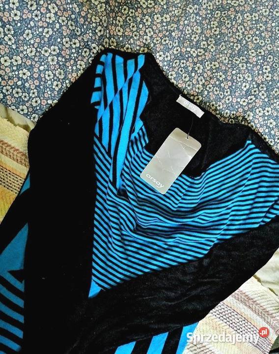 ORSAY czarnoniebieski sweter sweterek w paski Leszno