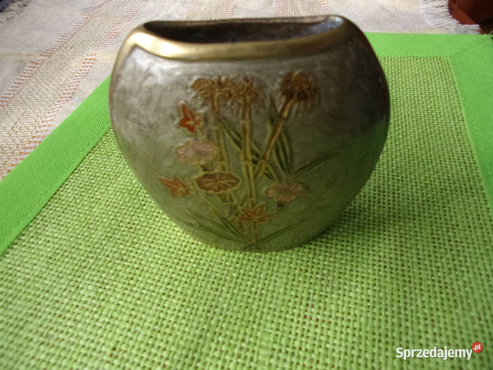 Mosiężny wazonik ręcznie robion nie powtarzalny Warszawa