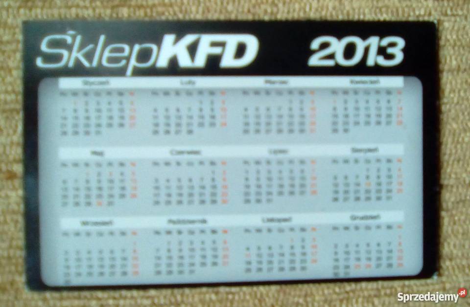 KALENDARZYK LISTKOWY 2013 RŻNIEMY CENY SKLEP KFD Piszczac