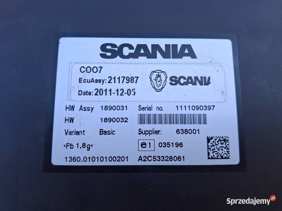 SCANIA STEROWNIK MODUŁ KOORDYNATOR C007 1890031 ciężarowe Bieleń