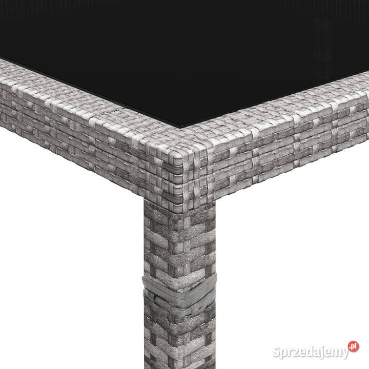 Stół ogrodowy szary 200x150x74 polirattan sprzedam