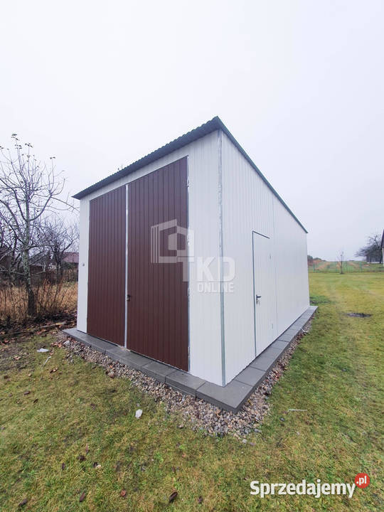 Garaż Blaszany 4x7 Brama biały podwyższenie Bydgoszcz sprzedam