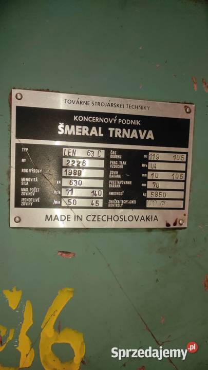 Prasa LEN 63C Produkcja Pleszew