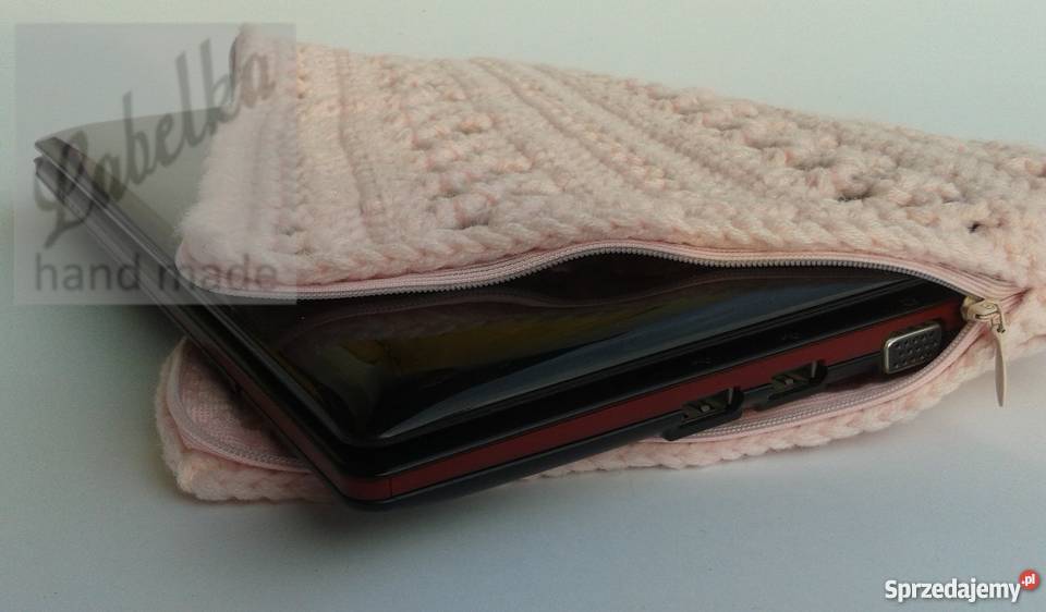 Pokrowiec etui różowy na laptop ręcznie wykonany Białystok