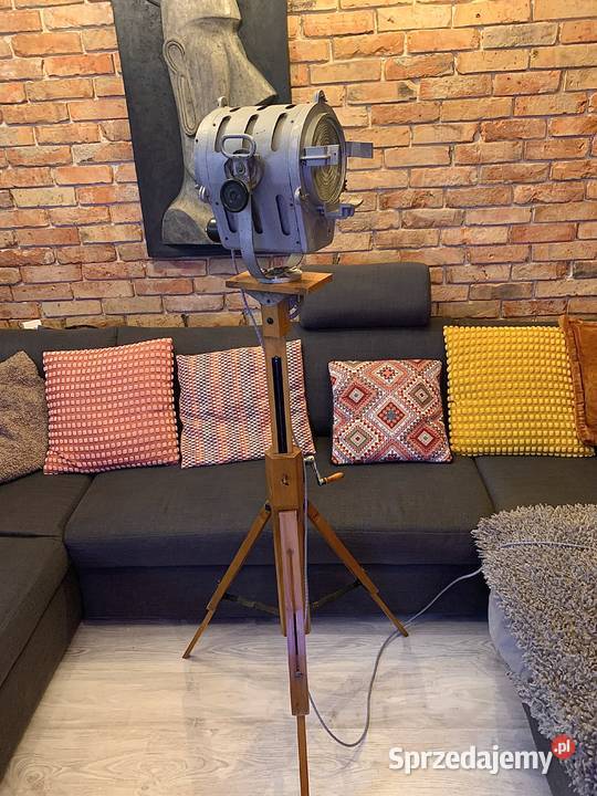 Lampa stojąca loft Vintage reflektor teatralno Poznań