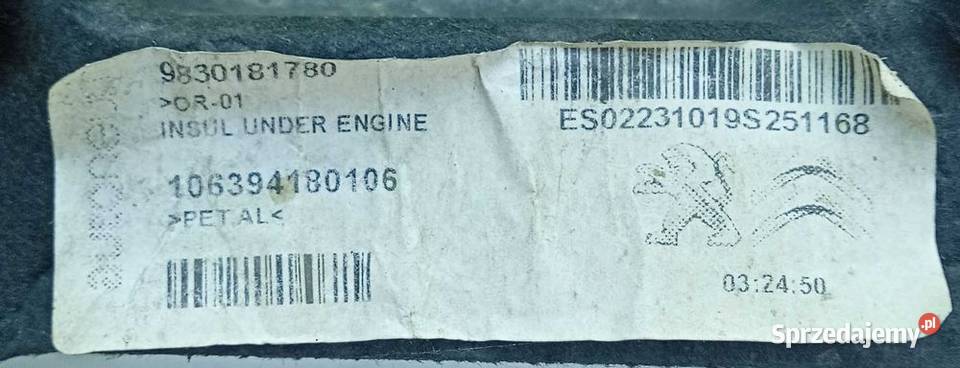 Citroen C4 III osłona podwozia przednia Przeźmierowo