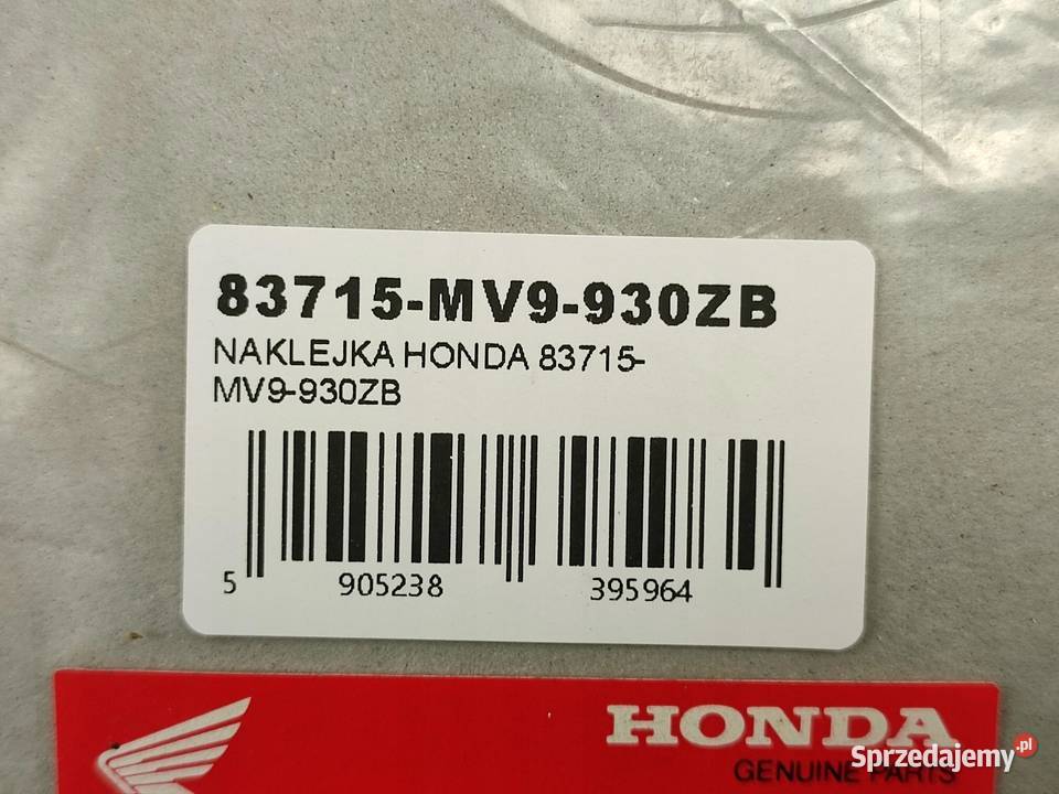 NAKLEJKA LEWY ZADUPEK HONDA CBR600F HURRICANE Emblematy