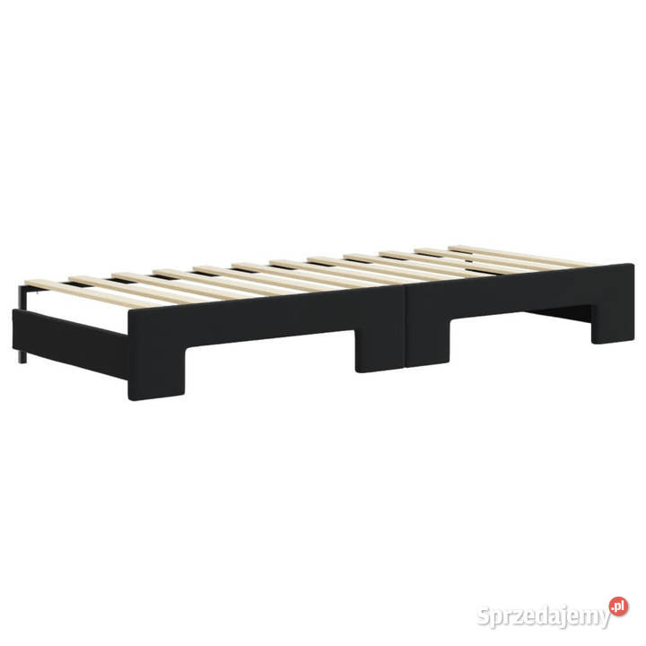 Sofa rozsuwana czarna aksamit 80x200 WM3196926 Warszawa