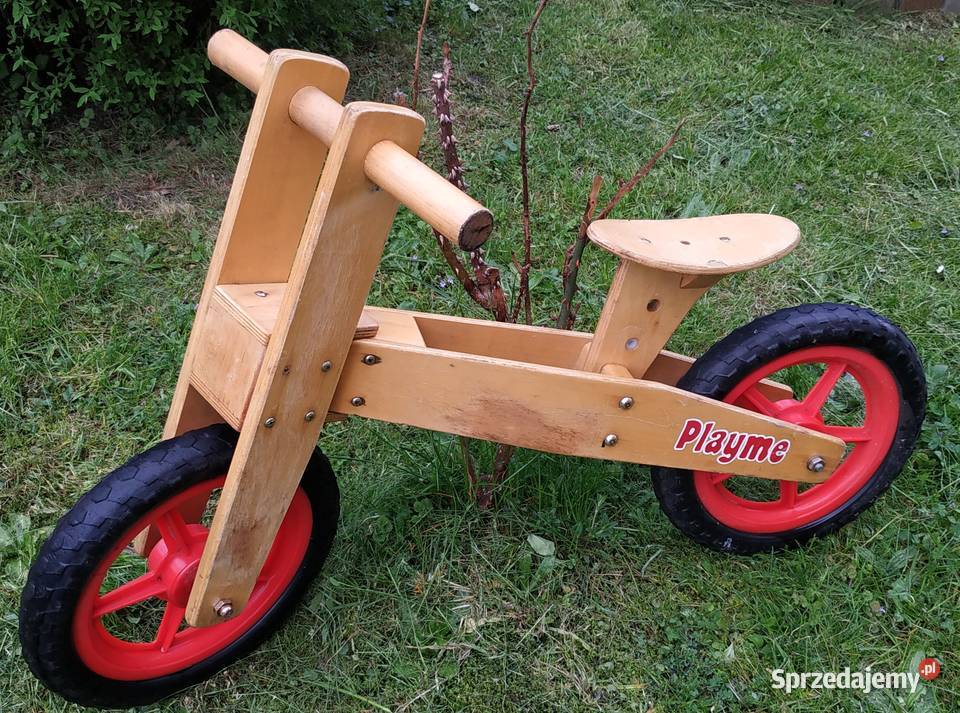 Rowerek biegowy drewniany na kołach Rowerki Knurów sprzedam