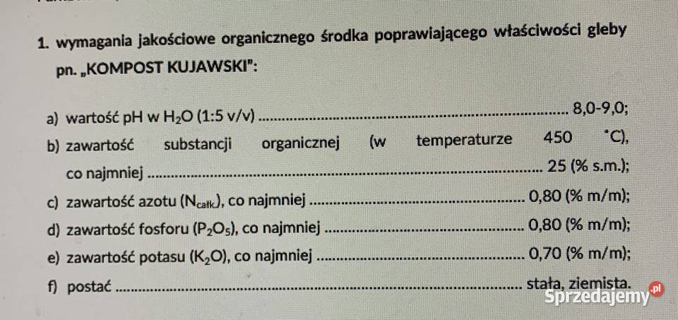 Polepszacz glebowy kompost kujawsko-pomorskie Aleksandrów Kujawski sprzedam