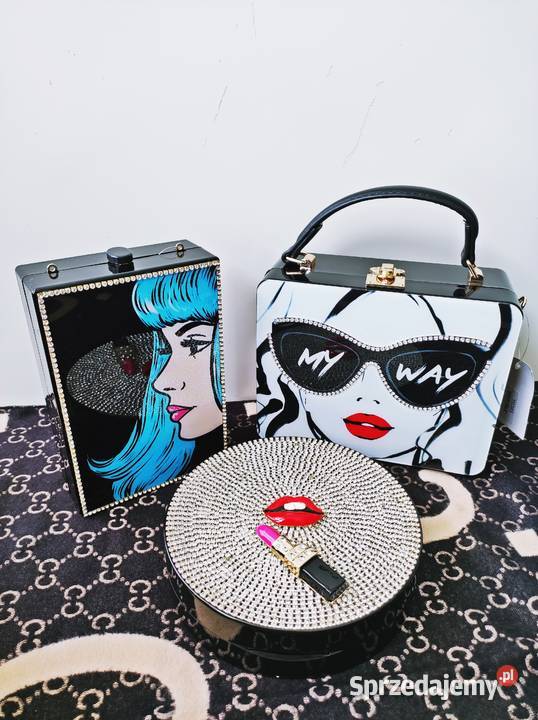 PROMOCJALATOPiękne akrylowe torebkiBiały czarny Wieczorowa  mazowieckie