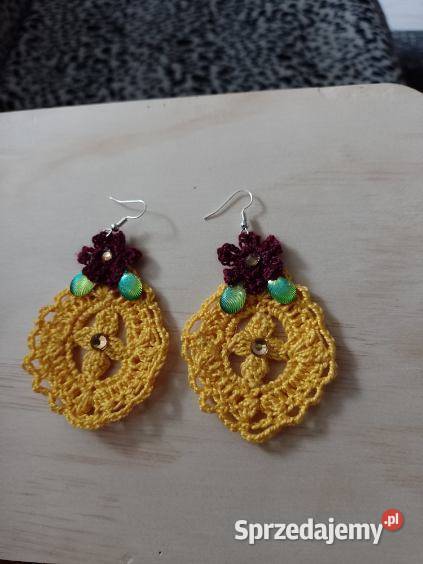 Ananasy kolczyki 5 x 7 Dodatki mazowieckie Mińsk Mazowiecki sprzedam