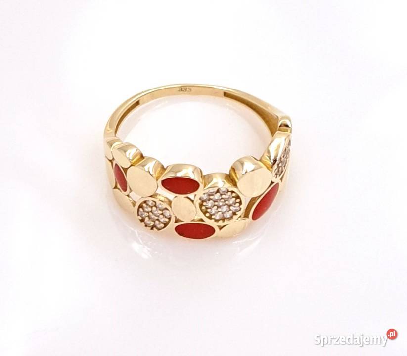 20 Pierścionek r12 Złoty pr333 obrączkowy z Poznań