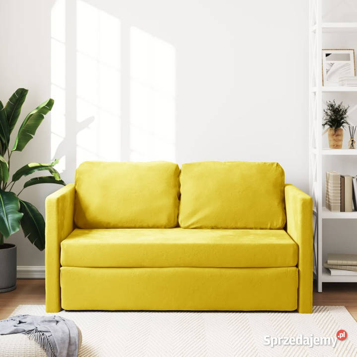 Sofa podłogowa 2w1 ciemnożółta 122x204x55 Dom i Ogród Warszawa