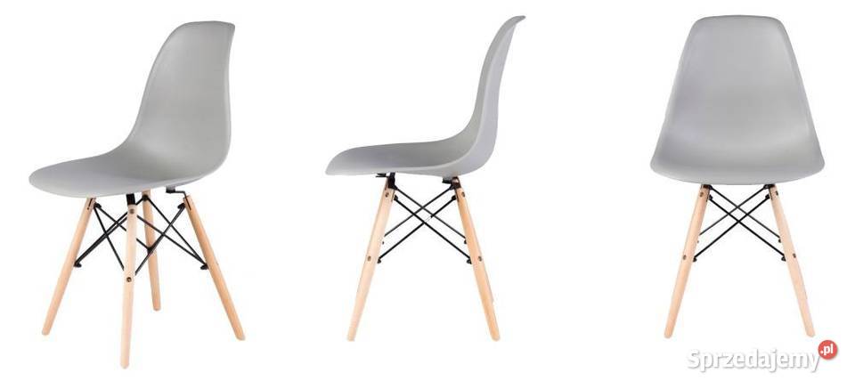 Zestaw czterech krzeseł do salonu jadalni Szare sprzedam