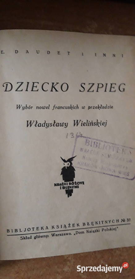 Dziecko Szpieg Nowele fr dzieci 193oprilcudo Antykwariat Antykwariat