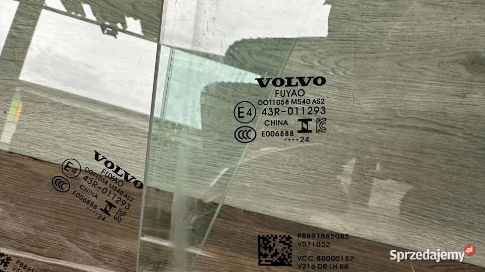 VOLVO EX30 SZYBA DRZWI TYLNA LEWA NA SZYBIE 2024 osobowe Gorzów Wielkopolski