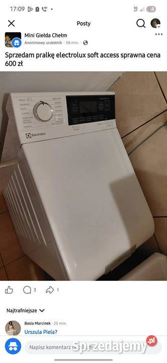 Pralka electrolux 1300 obrotów Chełm