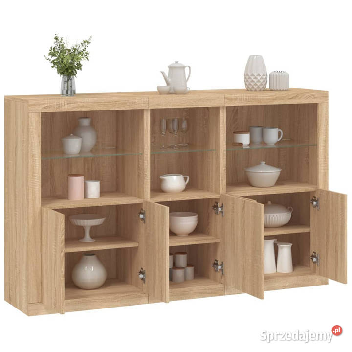 Szafka z oświetleniem LED dąb sonoma 162x37x100 Warszawa